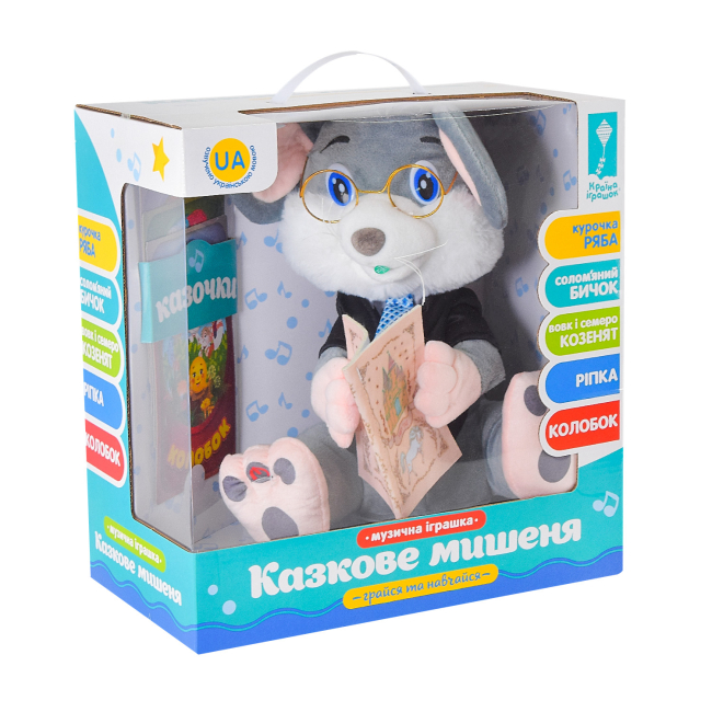 Мягкие животные - ​Интерактивная игрушка Shantou Jinxing Мышонок сказочник серый (PL-7067B)#3