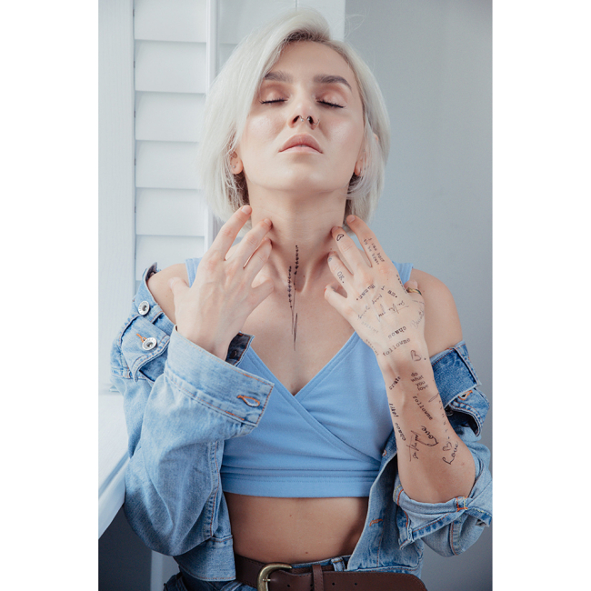 Косметика - Набор тату для тела Arley Sign Полевые веточки (1105)#3