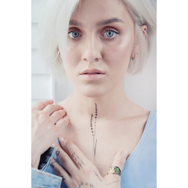 Косметика - Набор тату для тела Arley Sign Полевые веточки (1105)#4