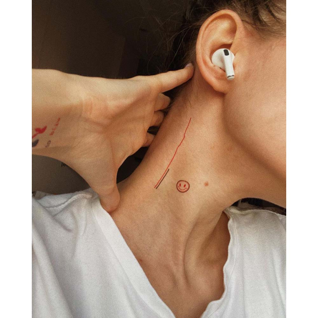 Косметика - Набор тату для тела Arley Sign Черно красная эклектика (1412)#4