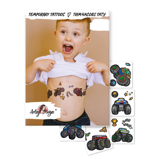 Косметика - Набор тату для тела Arley Sign Монстртраки (1617)#2