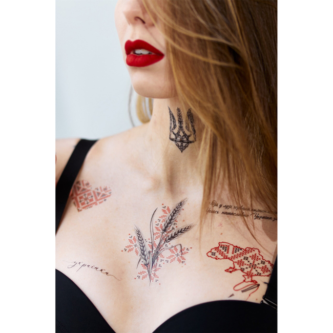 Косметика - Набір тату для тіла Arley Sign Червона калина (1622)#4