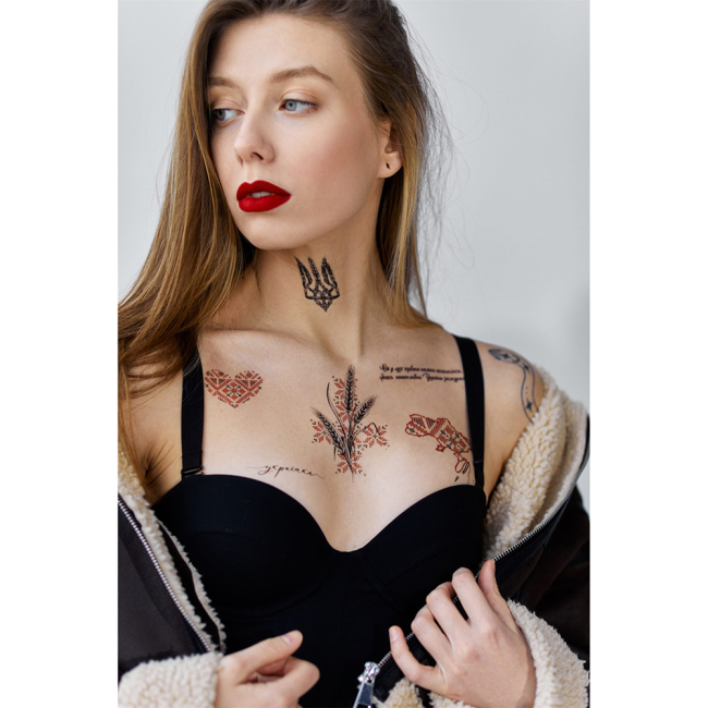 Косметика - Набір тату для тіла Arley Sign Червона калина (1622)#5