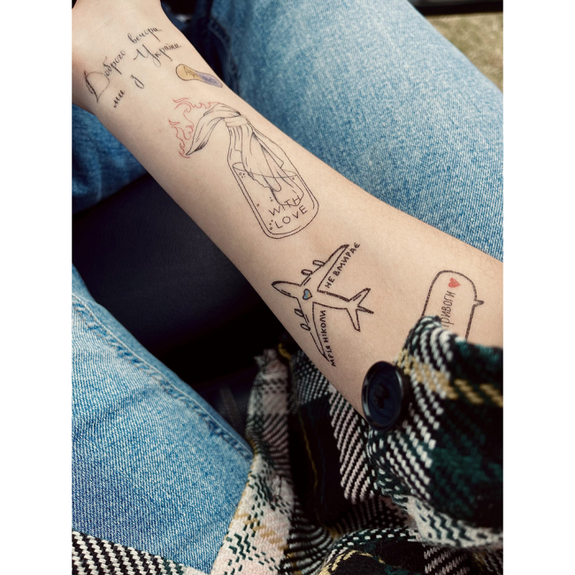 Косметика - Набір тату для тіла Arley Sign Українська весна (1624)#5