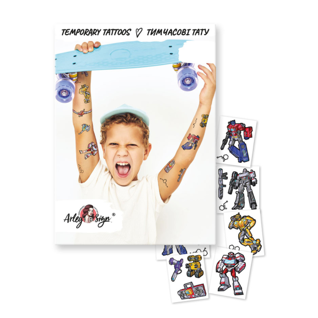 Косметика - Набор тату для тела Arley Sign Роботы (1708)#2