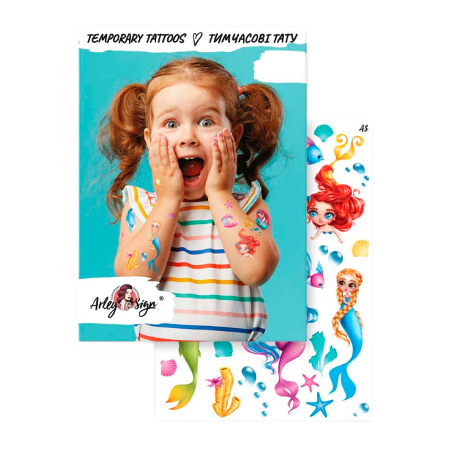 Косметика - Набор тату для тела Arley Sign Русалочки (1802)#2