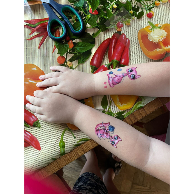 Косметика - Набір тату для тіла Arley Sign Коти-бешкетники (1808)#4