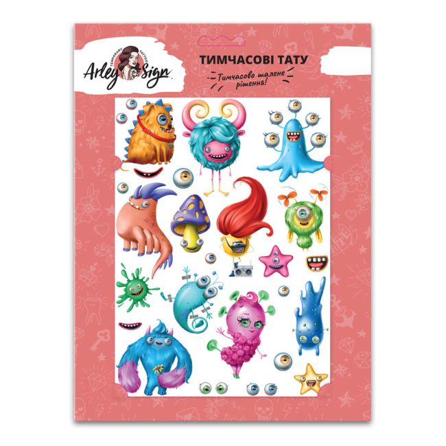 Косметика - Набір тату для тіла Arley Sign Казкові монстрики (1812)#2