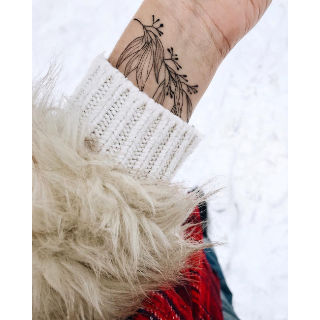 Косметика - Набір тату для тіла Arley Sign Сет чорних гілочок (4002)#3