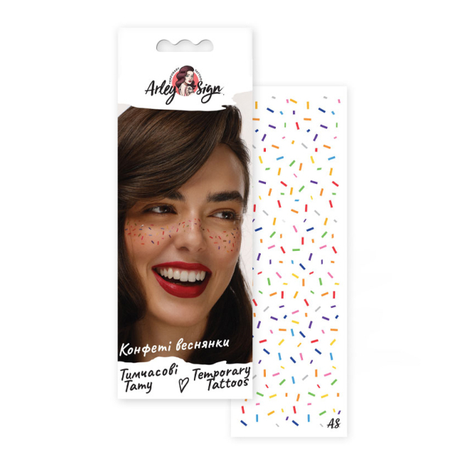 Косметика - Набор тату для тела Arley Sign Конфети веснушки (1203s)#2