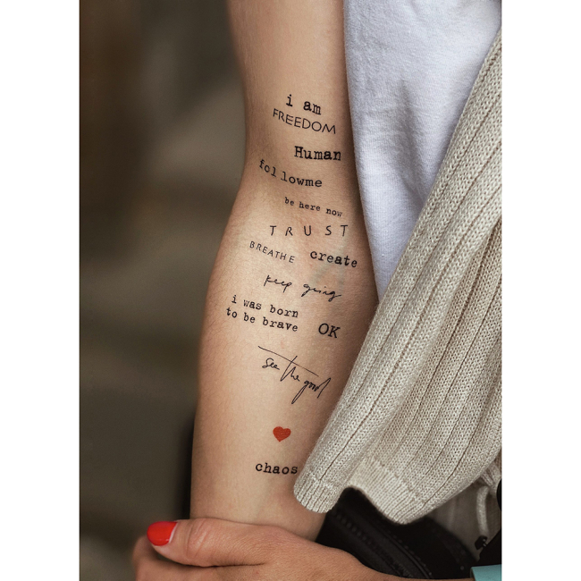 Косметика - Набір тату для тіла Arley Sign Тихо, вони говорять (1207s)#7