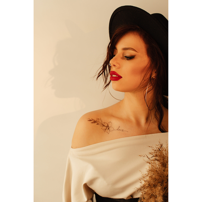 Косметика - Набір тату для тіла Arley Sign Квіти говорять: love (1213s)#3