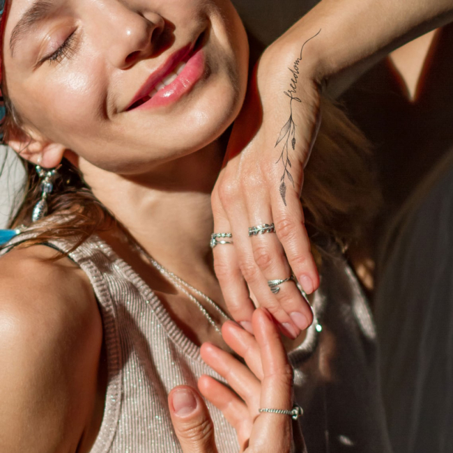 Косметика - Набір тату для тіла Arley Sign Квіти говорять: freedom (1215s)#3