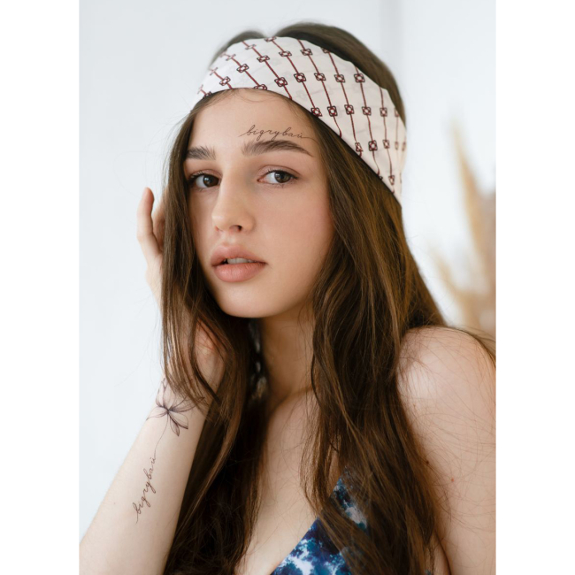 Косметика - Набір тату для тіла Arley Sign Квітка з написом Відчувай (1313s)#5