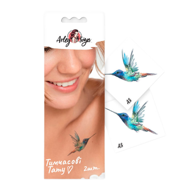 Косметика - Набор тату для тела Arley Sign Колибри в полете (8032s)#2