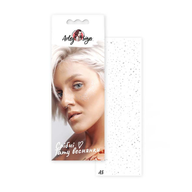 Косметика - Набор тату для тела Arley Sign Серебряные веснушки одинарные (9024s)#2