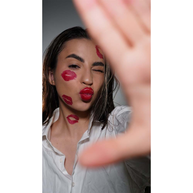 Косметика - Набір тату для тіла Arley Sign Поцілунки червоною помадою (1804)#7