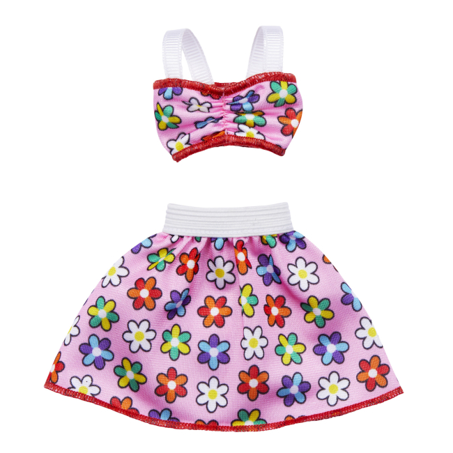 Одежда и аксессуары - Набор одежды Barbie Готовые наряды Юбка-топ цветочный принт (GWD96/HJT21)#2