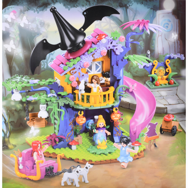 Конструкторы с уникальными деталями - Конструктор Sluban Розовая серия Дом волшебницы 435 деталей (M38-B1057)#2