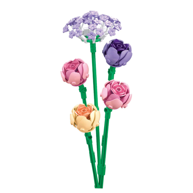 Конструкторы с уникальными деталями - Конструктор Sluban Цветы 198 деталей (M38-B1101-17)#2