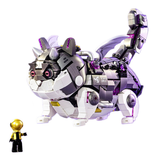 Конструкторы с уникальными деталями - Конструктор Sluban Робот-кот 890 деталей (M38-P8017)#2