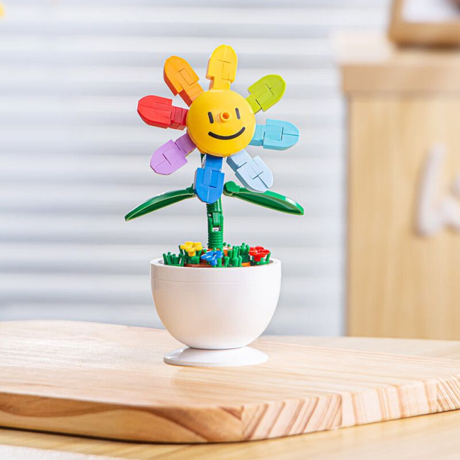 Конструкторы с уникальными деталями - Конструктор Sluban Фигурка в горшке Цветок (M38-B1073/5)#2