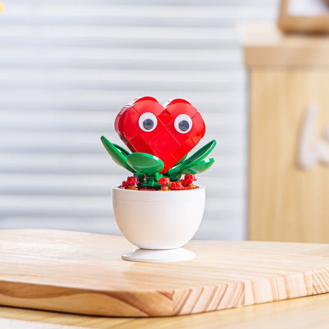 Конструкторы с уникальными деталями - Конструктор Sluban Фігурка у горщику Серце (M38-B1073/6)#2