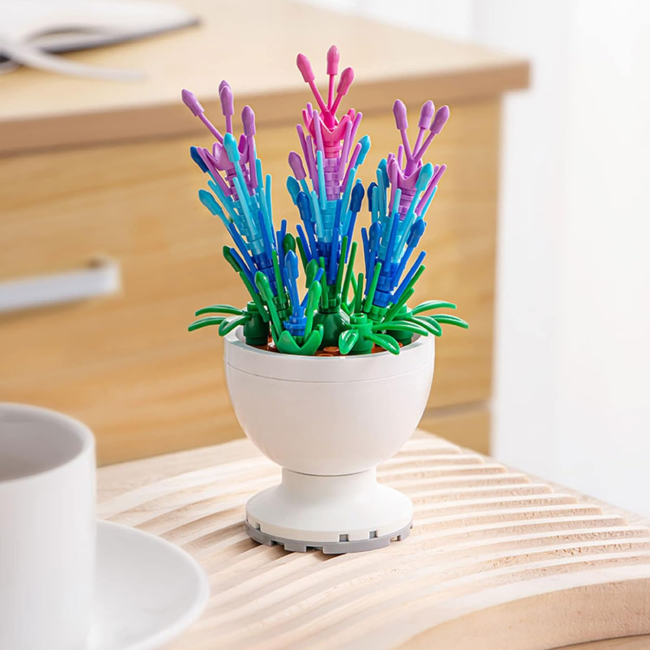 Конструкторы с уникальными деталями - Конструктор Sluban Цветы в горшке Лаванда (M38-B1077/3)#3