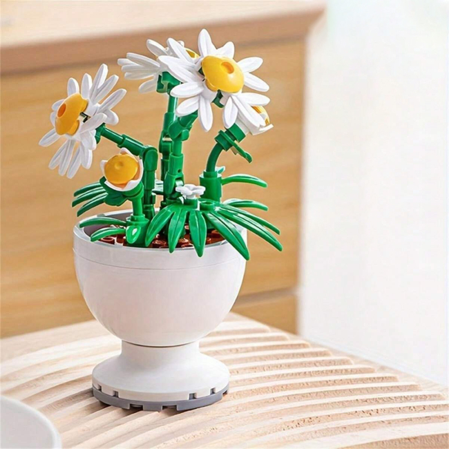 Конструкторы с уникальными деталями - Конструктор Sluban Цветы в горшке Ромашка (M38-B1077/4)#2