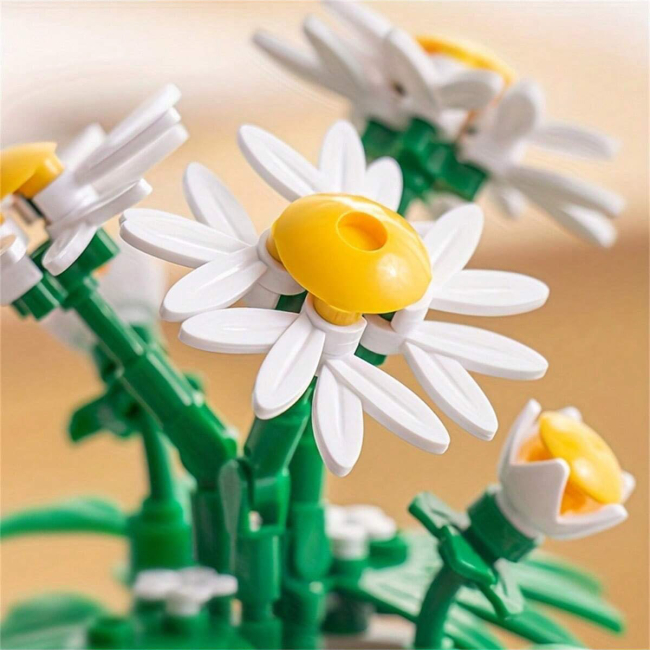 Конструкторы с уникальными деталями - Конструктор Sluban Цветы в горшке Ромашка (M38-B1077/4)#3