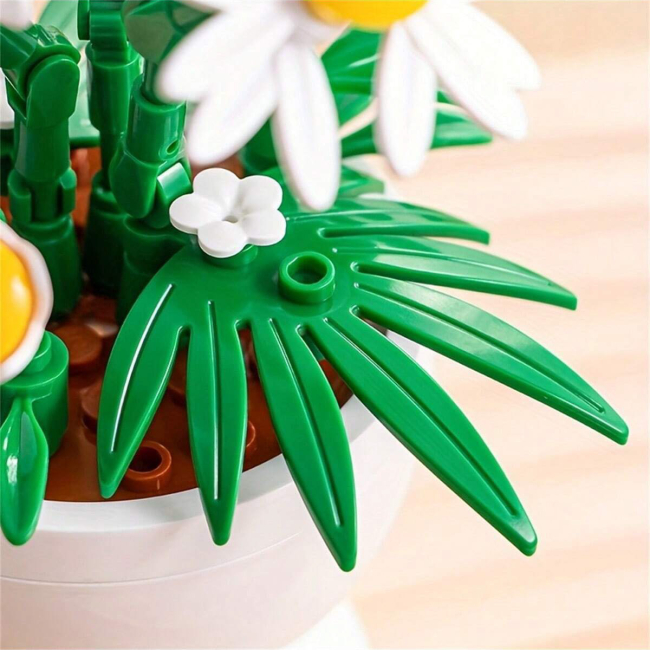 Конструкторы с уникальными деталями - Конструктор Sluban Цветы в горшке Ромашка (M38-B1077/4)#4