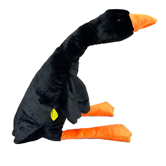 Мягкие животные - Мягкая игрушка MeriToys Гусь-обнимусь черный 90 см (2050000318863)#3