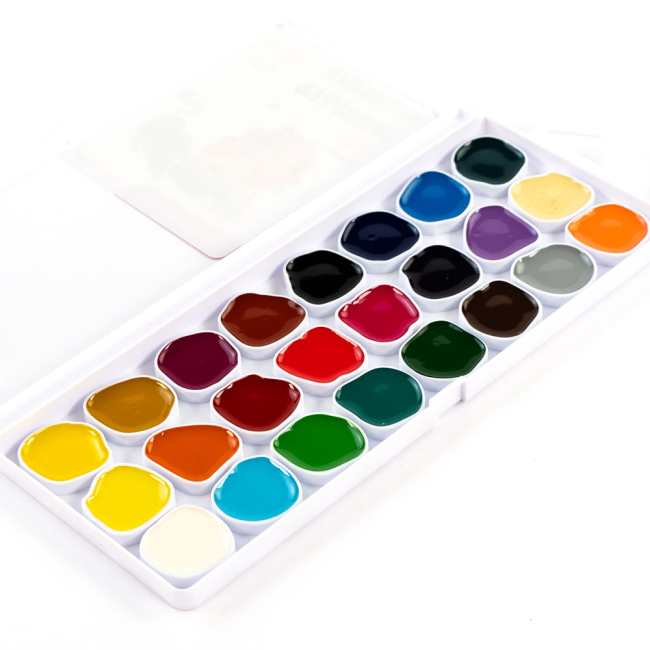 Канцтовары - Набор акварельных красок ROSA Kids Cats with a Girl 24 цвета (301208)#2