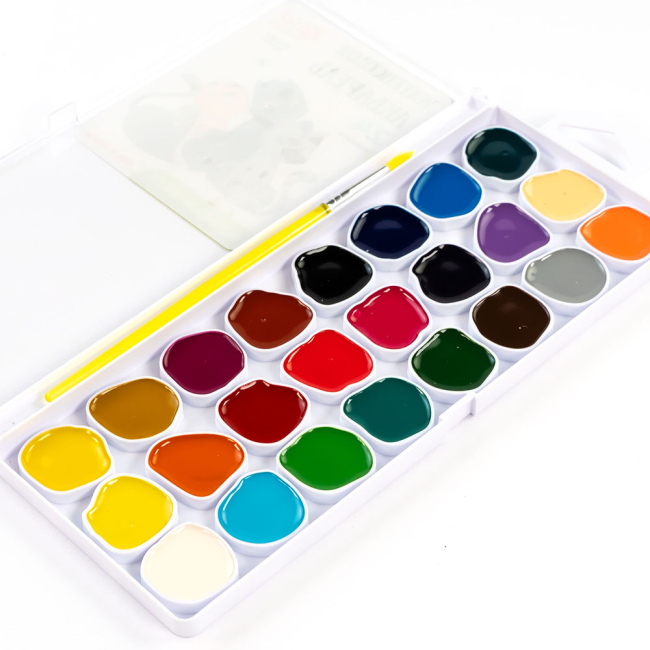 Канцтовары - Набор акварельных красок ROSA Kids Cats 24 цвета (301205)#2