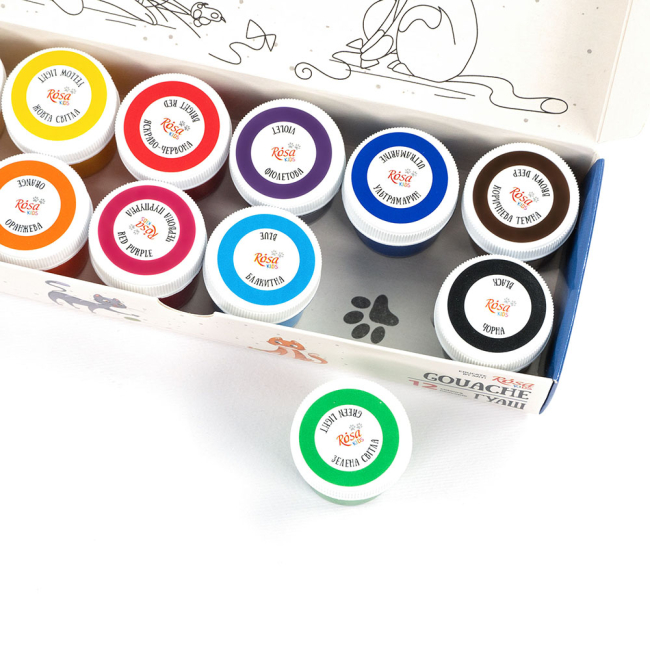 Канцтовары - Набор гуашевых красок ROSA Kids Cats 12 цветов (301103)#4