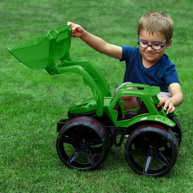 Машинки для малышей - Бульдозер Wader Maximus зеленый (64510)#2