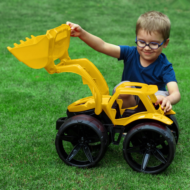 Машинки для малышей - Бульдозер Wader Maximus желтый (64530)#2