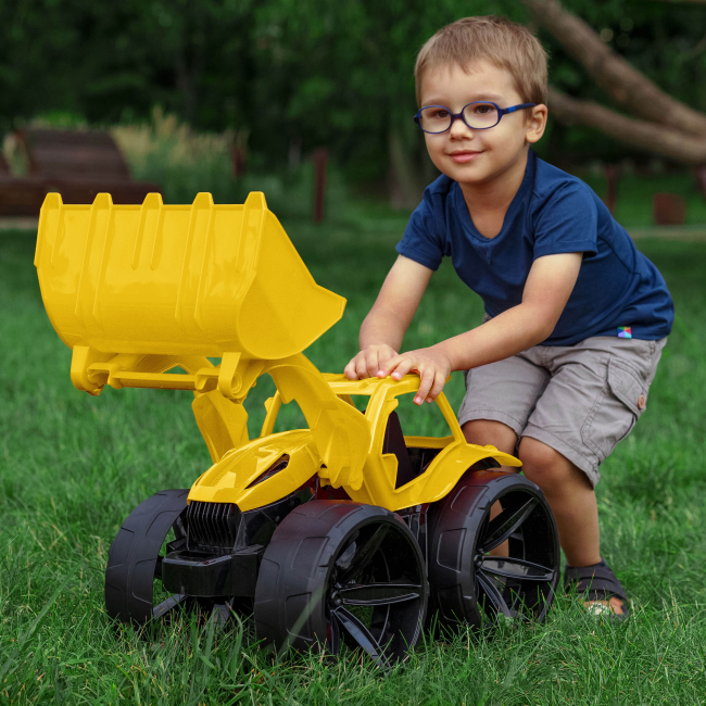 Машинки для малышей - Бульдозер Wader Maximus желтый (64530)#3