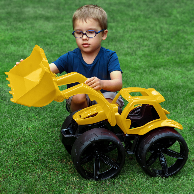 Машинки для малышей - Бульдозер Wader Maximus желтый (64530)#4
