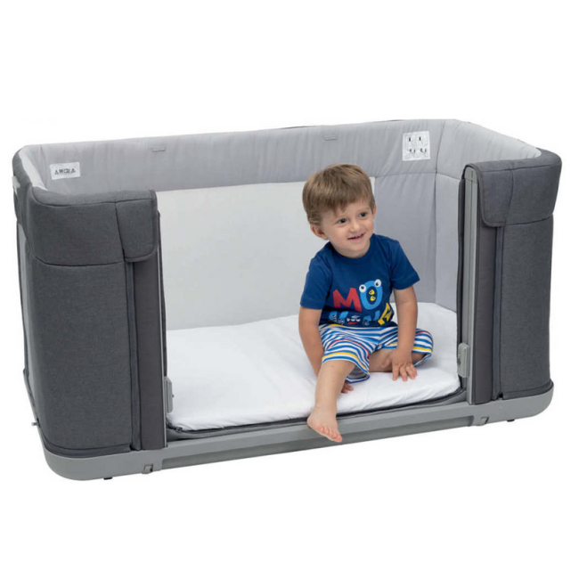 Манежи - Кроватка Chicco Next2Me Forever графитовая 3 в 1 (79650.04)#6