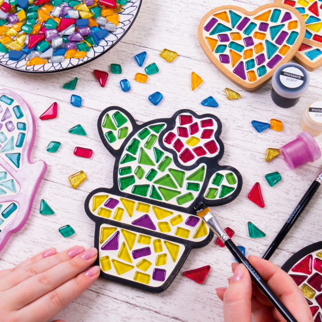 Мозаика - Набор стеклянной мозаики Mosaaro Кристальное стекло Кактус (MA2006)#3