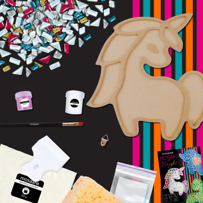 Мозаика - Набор стеклянной мозаики Mosaaro Единорог (MA7004)#2