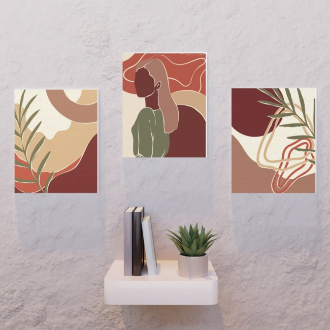 Товари для малювання - Картина за номерами Brushme Триптих пастельний арт (BS51344)#3