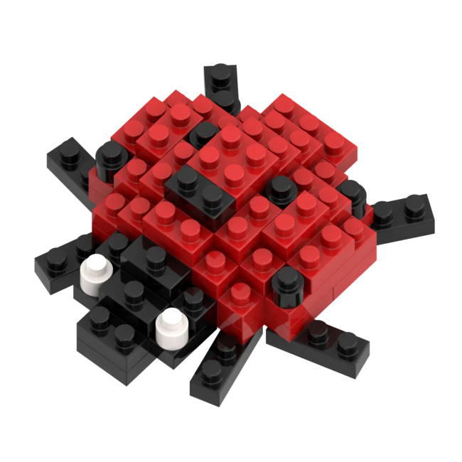 Конструкторы с уникальными деталями - Конструктор BRIXIES Открытка Божья коровка 49 деталей (220.019)#2