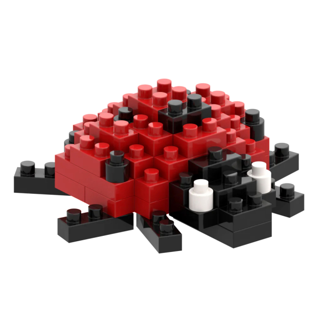 Конструкторы с уникальными деталями - Конструктор BRIXIES Открытка Божья коровка 49 деталей (220.019)#3