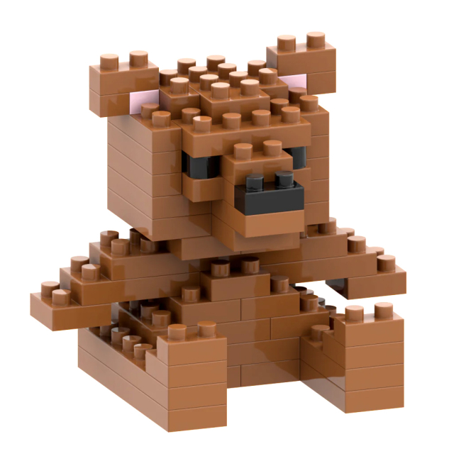 Конструкторы с уникальными деталями - Конструктор BRIXIES Открытка Мишка Тедди 59 деталей (220.024)#2