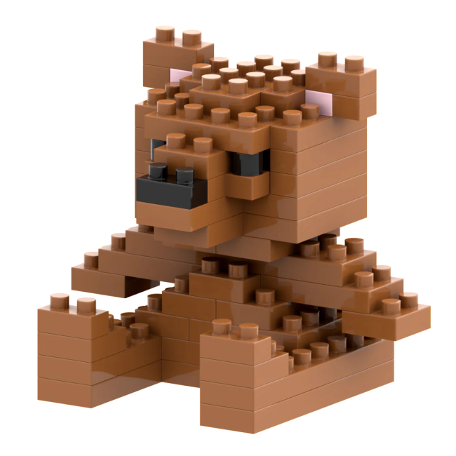 Конструкторы с уникальными деталями - Конструктор BRIXIES Открытка Мишка Тедди 59 деталей (220.024)#3