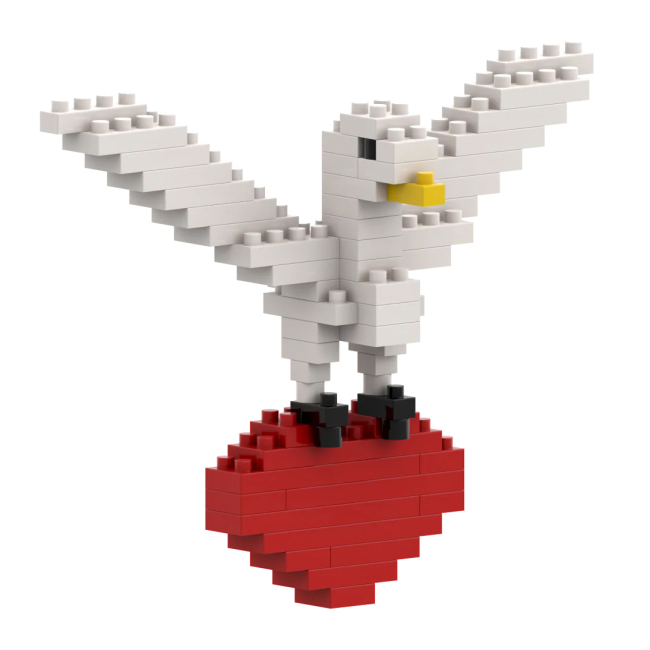 Конструкторы с уникальными деталями - Конструктор BRIXIES Открытка Птичка 70 деталей (220.032)#2