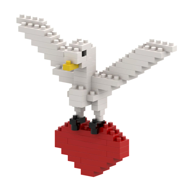 Конструкторы с уникальными деталями - Конструктор BRIXIES Открытка Птичка 70 деталей (220.032)#3