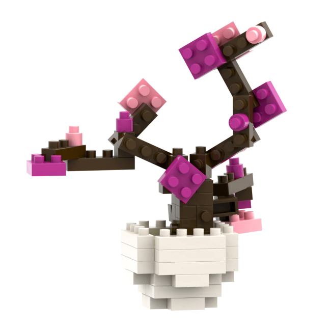 Конструкторы с уникальными деталями - Конструктор BRIXIES Открытка Сакура 68 деталей (220.042)#2